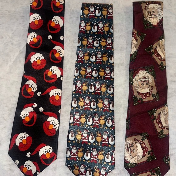 carlos tomasini Other - Sesame Street Festive Elmo and Santa Tie Collection